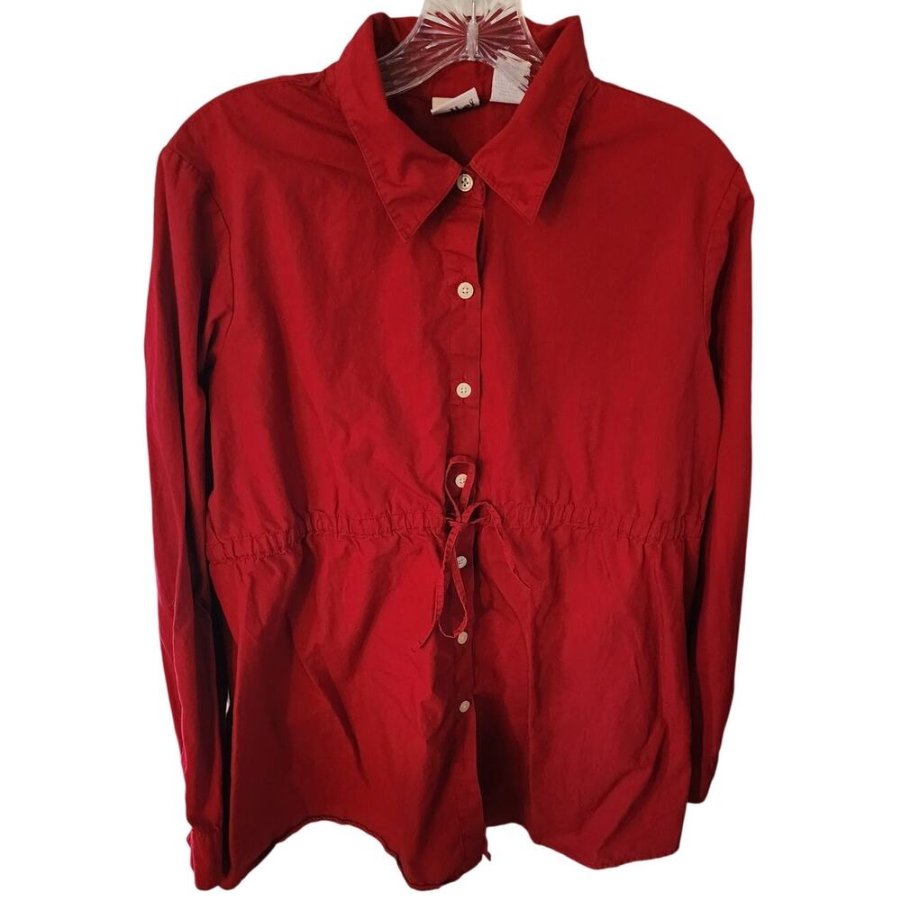 𝅺IN due time red maternity Long Sleeve shirt Size Large